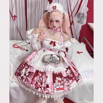 Doll Hospital Guro Lolita Dress JSK by Diamond Honey (DH325)